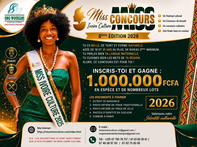 Miss Ivoire Culture 8ème Edition 2026